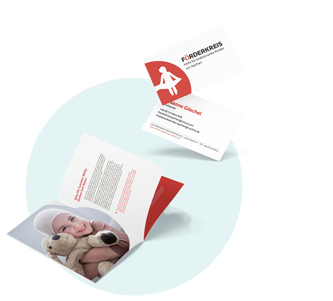 Corporate Design Elemente des Förderkreis krebskranke Kinder Aachen